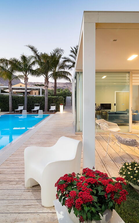 Villa Bellini: pool, Udvendige