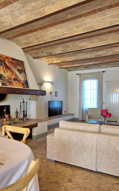 Villa Il Caggio: Frokostlokale, Stue