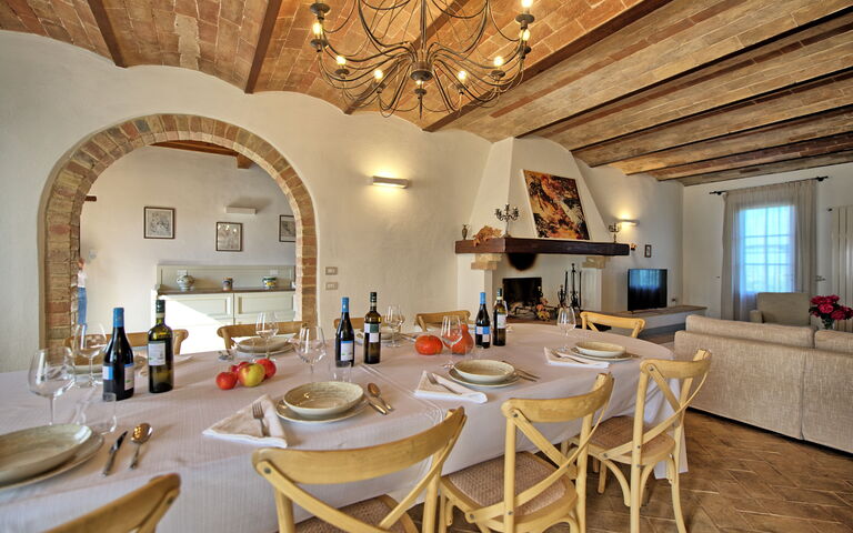 Villa Il Caggio: Frokostlokale, Stue