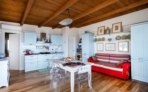 Feriebolig Onda: Frokostlokale, Køkken, Stue