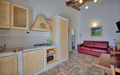 Feriebolig Mulignone 14: Frokostlokale, Køkken, Stue