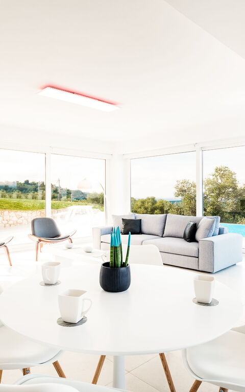 Villa Arete: Frokostlokale, Køkken, Stue