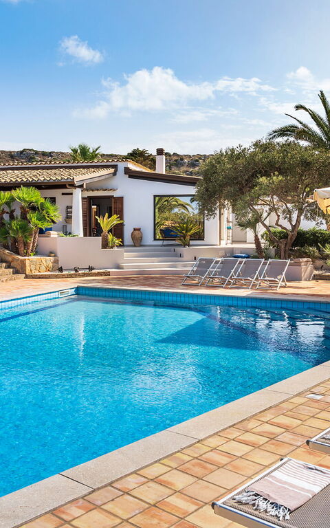 Villa Cala Mancina: pool, Udendørs, Udvendige
