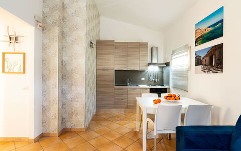 Feriebolig Fillide: Frokostlokale, Køkken, Stue