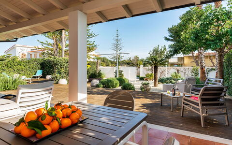 Feriebolig Euthalia: Have, Udendørs, Udvendige