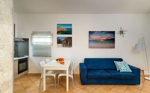 Feriebolig Fillide: Frokostlokale, Køkken, Stue