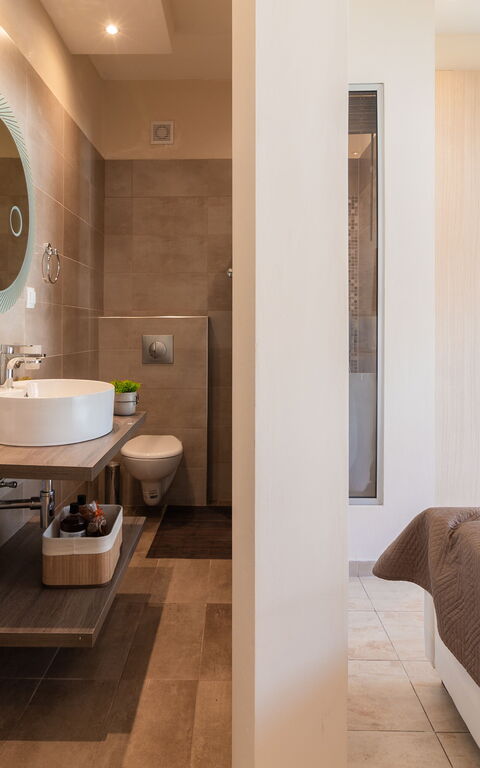 Beach Villa Christina: Badeværelse, soveværelse, Værelsesoplysninger