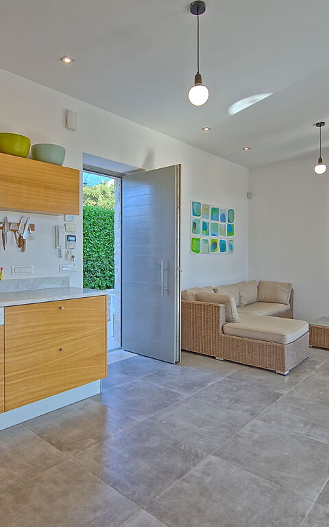 Villa Bluewhite: Køkken, Stue