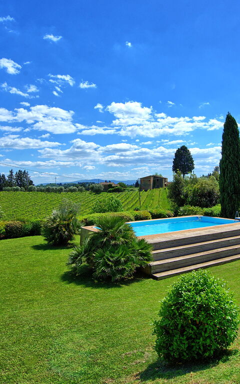 Villa Paneretta: Have, pool, Sommer