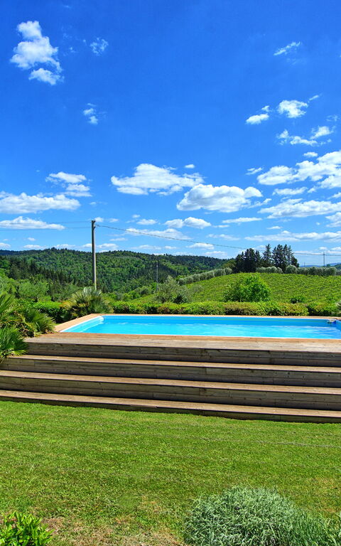 Villa Paneretta: Have, pool, Sommer