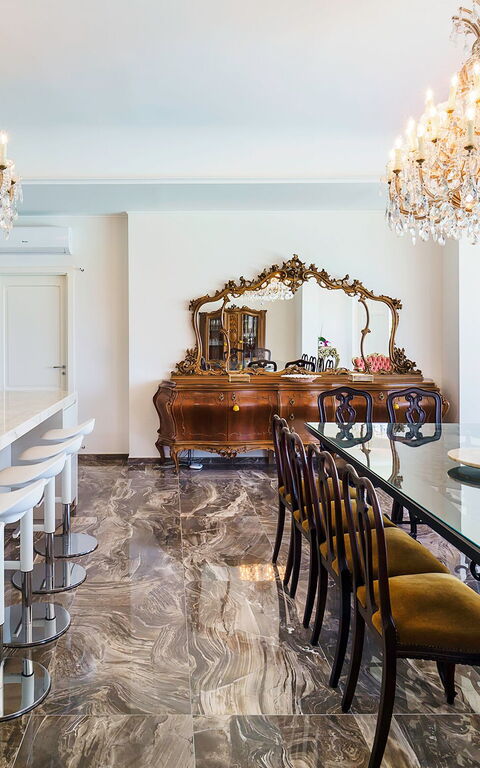 Villa Estella: Frokostlokale, Køkken