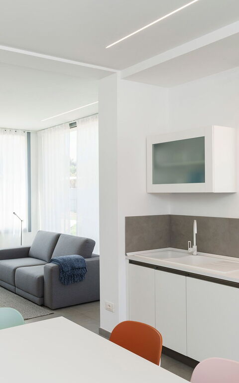 Villa Mia: Frokostlokale, Køkken, Stue