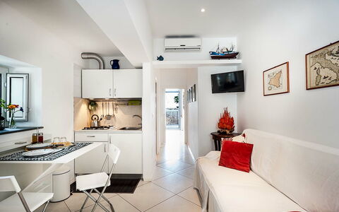 Feriebolig Conchiglia: Frokostlokale, Køkken, Stue