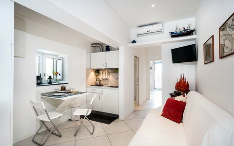 Feriebolig Conchiglia: Frokostlokale, Køkken, Stue