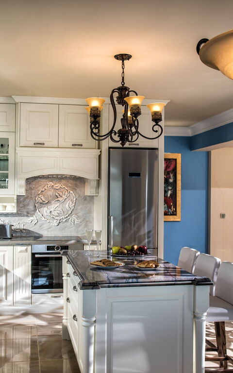 Villa Santor: Frokostlokale, Køkken