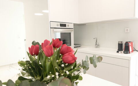 Feriebolig Aria 3: Frokostlokale, Køkken