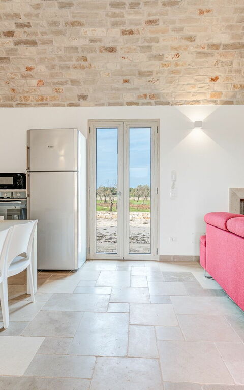 Villa Trullina: Frokostlokale, Køkken, Stue