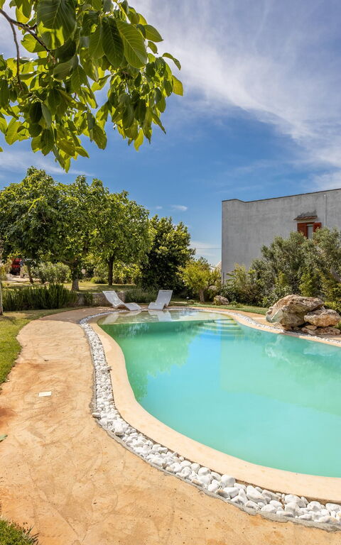 Villa Natura: Have, pool, Udvendige