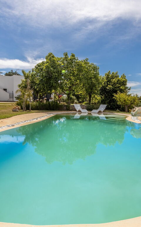 Villa Natura: Have, pool, Udvendige