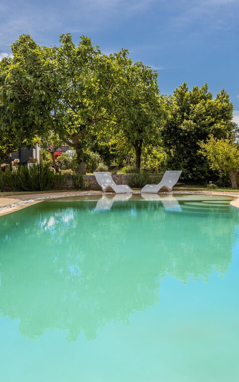 Villa Natura: Have, pool, Udvendige