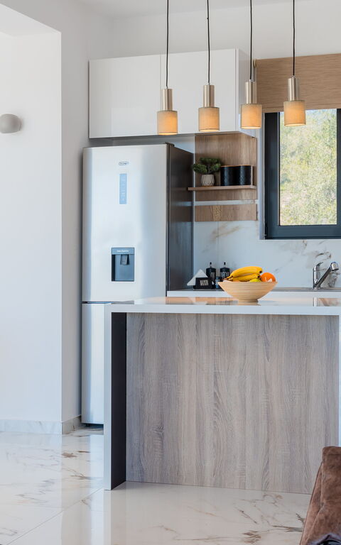 Villa Olivum: Køkken, Stue