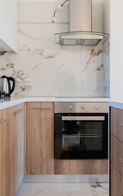 Villa Olivum: Køkken, Stue