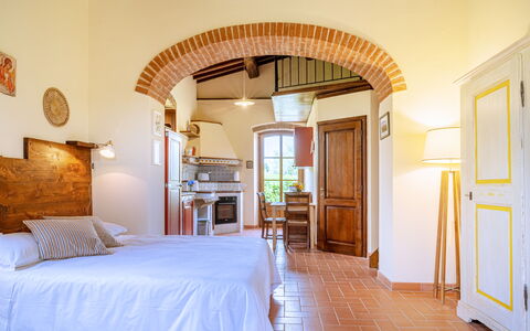 Feriebolig Capanna: soveværelse, Stue