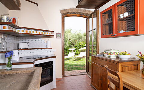 Feriebolig Capanna: Frokostlokale, Køkken