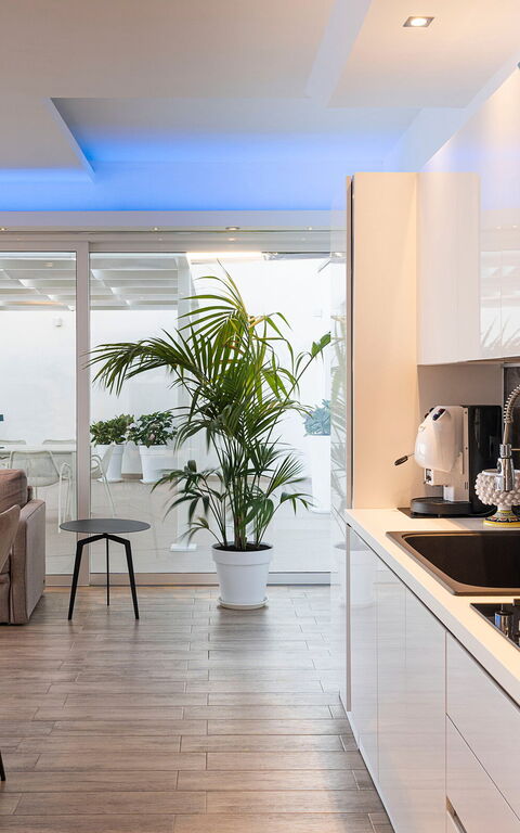 Villa Domizia: Frokostlokale, Køkken