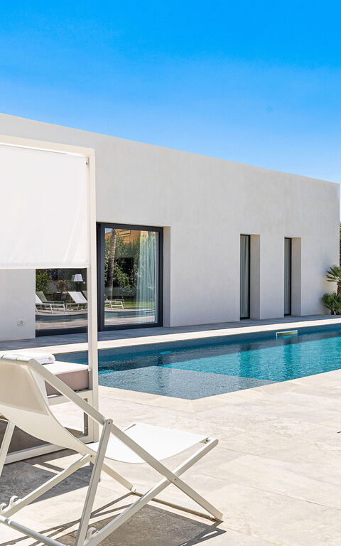 Villa Bonita: Have, pool, Udvendige