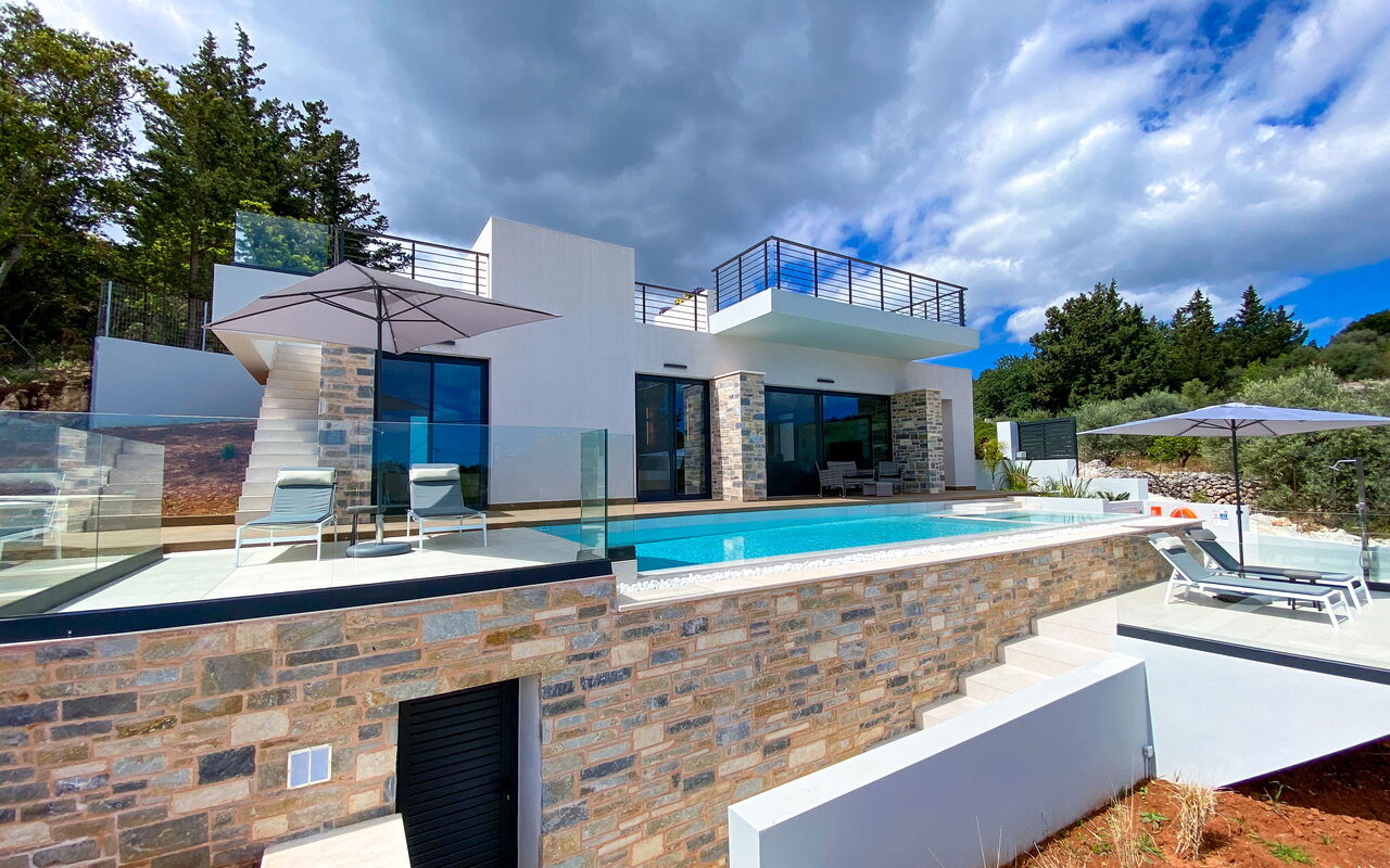 Villa Kallos: pool, Udendørs, Udvendige