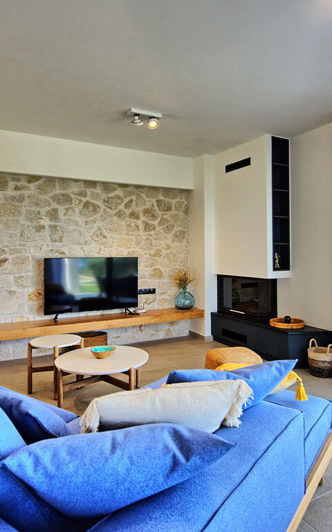 Villa Acropolitana: Køkken, Stue