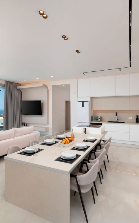 Seaview Lux: Frokostlokale, Køkken, Stue