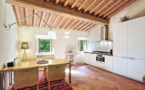 Feriebolig La Terrazza: Frokostlokale, Køkken