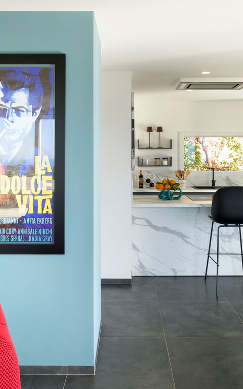 Villa Dolce: Køkken, Stue