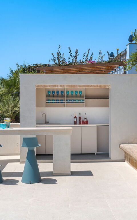 Pigna Blue: Udendørs, Udvendige