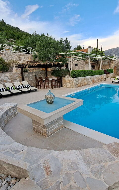 Villa Azurit: Altan / terrasse / gårdhave, pool, Udvendige