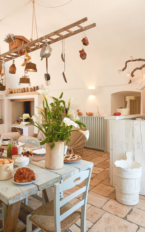 Masseria Lamacerase: Frokostlokale, Stue