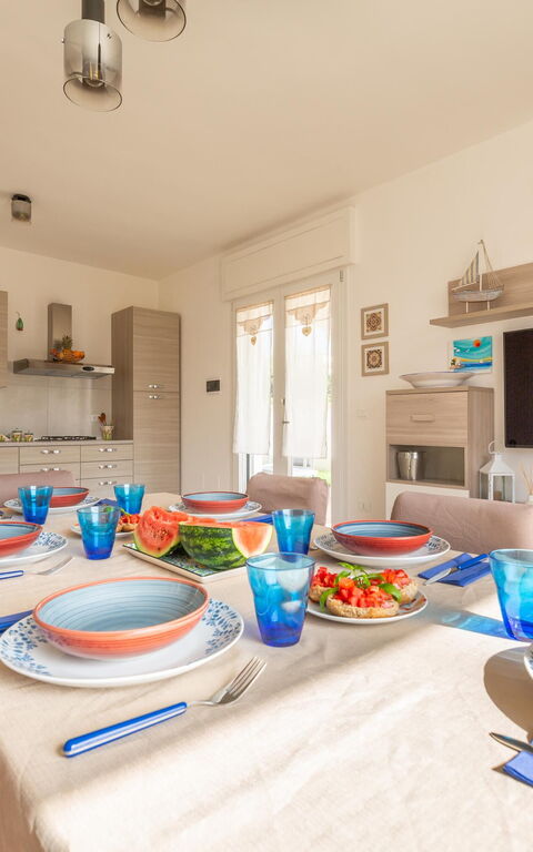 Villa Palibella: Frokostlokale, Køkken, Stue