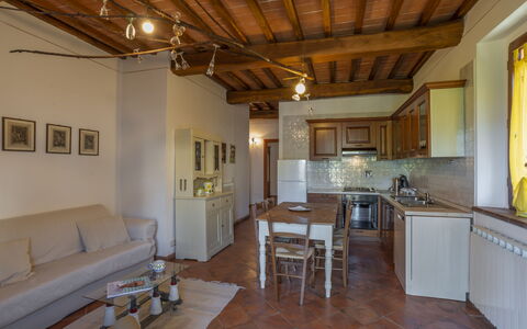 Feriebolig Grillo: Frokostlokale, Køkken, Stue