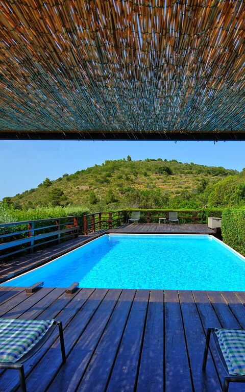 Casale Argentario: Altan / terrasse / gårdhave, pool, Udendørs