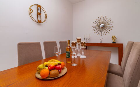 Feriebolig Christianna Apartments 2: Frokostlokale, Køkken, Stue