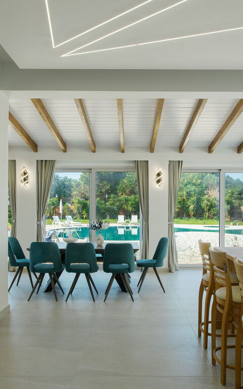 Villa Aurora Blue: Frokostlokale, Stue