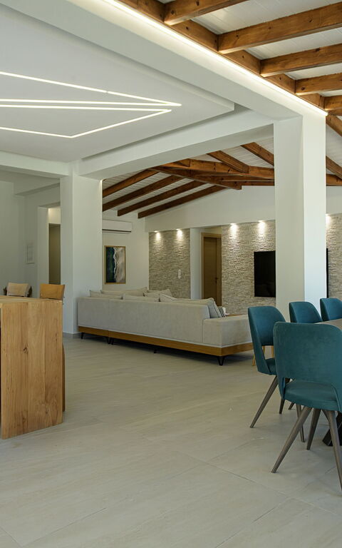 Villa Aurora Blue: Frokostlokale, Stue