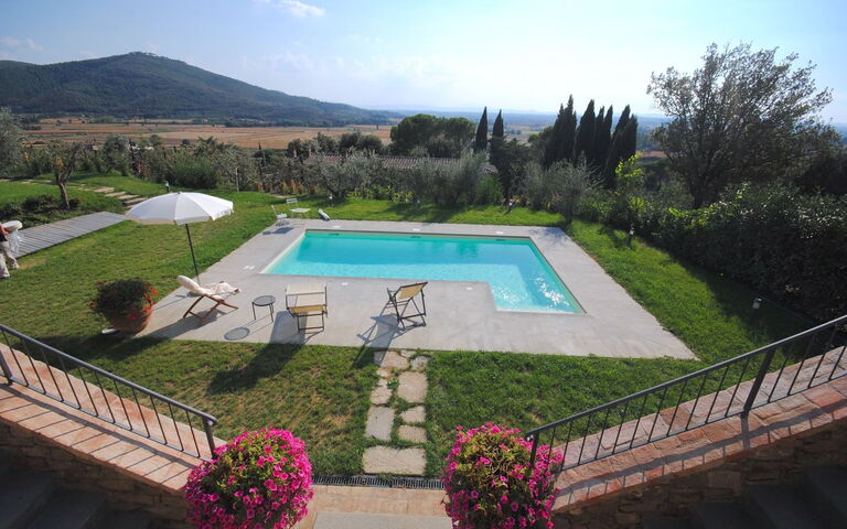 Villa Le Corchie: Have, pool, Udendørs, Udvendige