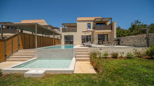 Villa Zen Chrysi: Have, pool, Udendørs, Udvendige