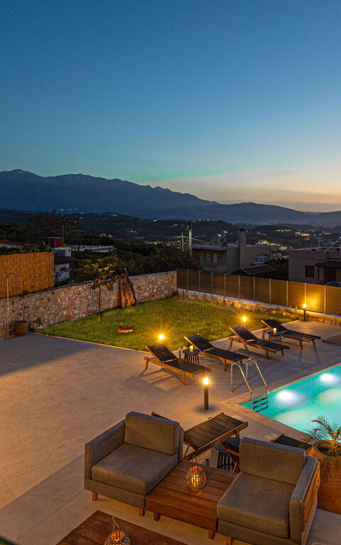 Villa Platon: Altan / terrasse / gårdhave, pool, Udendørs, Udvendige