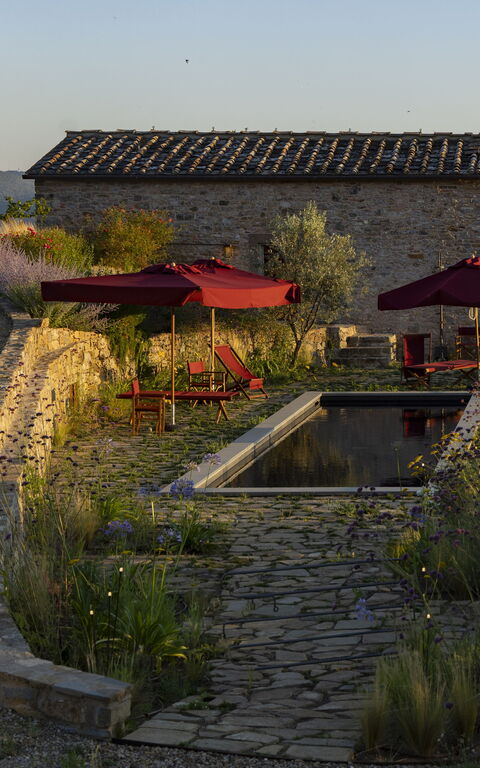 Villa Tenuta Casenuove: Have, pool, Udendørs, Udvendige