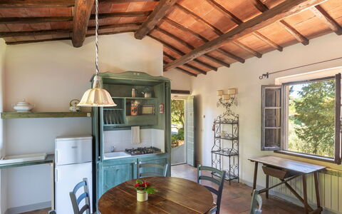 Feriebolig Granaio: Frokostlokale, Køkken, Stue