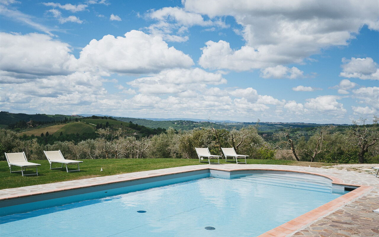 Podere Lupinati: pool, Visninger